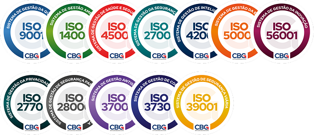 Certificações ISO emitidas pela CBG